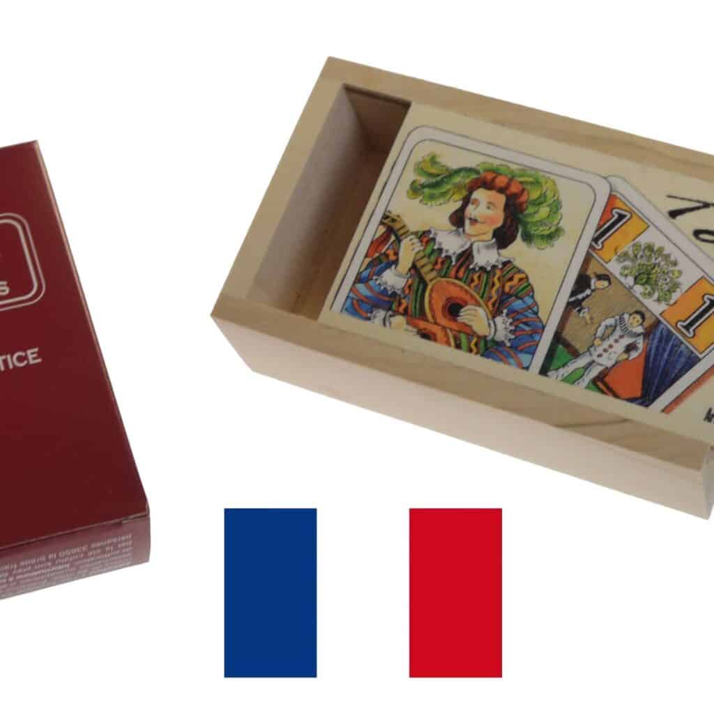 boite tarot tilleul naturel déco avec jeu 2C | Tabletterie des Lacs