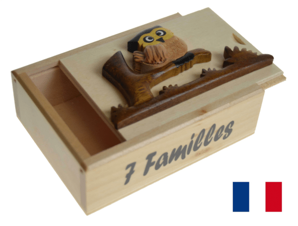 Boite de 7 familles marqueterie vid