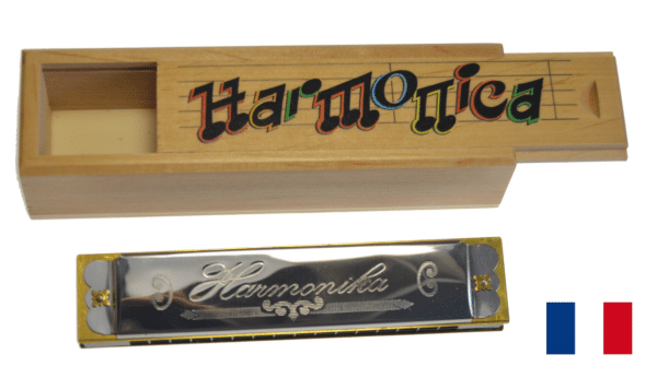 Plumier harmonica décoré