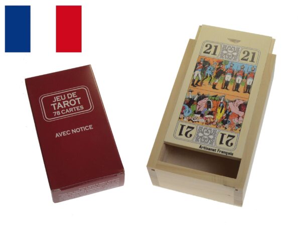 boite tarot tilleul naturel déco avec jeu D