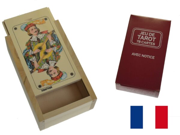 boite tarot tilleul naturel déco avec jeu EX