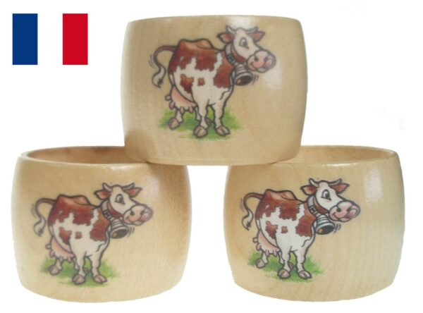 Rond de serviette décoré VACHE